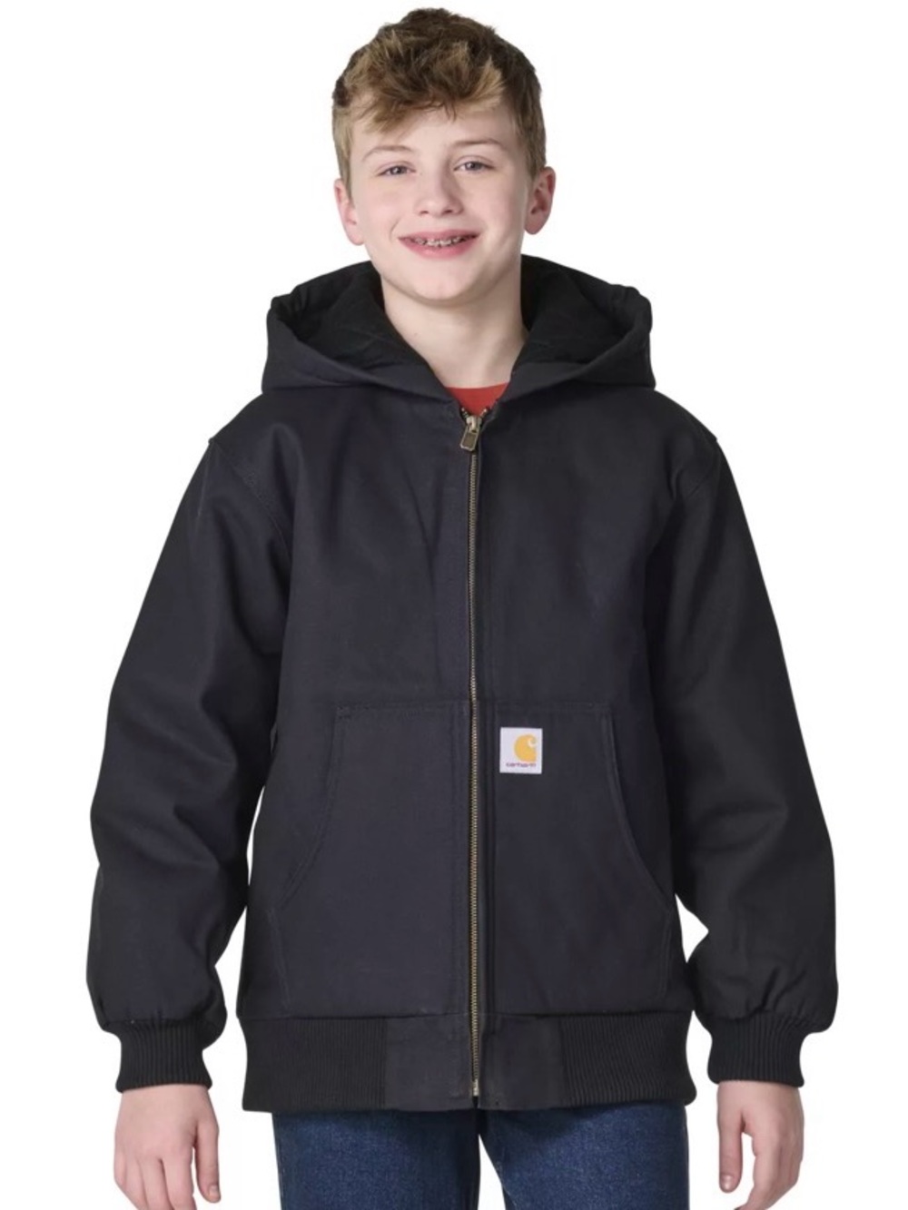 Carhartt Boys' Insulated Canvas Hooded Active Jacket